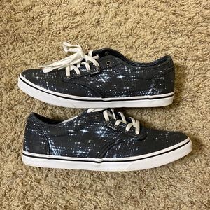 Black Galaxy Low Top Atwood Vans